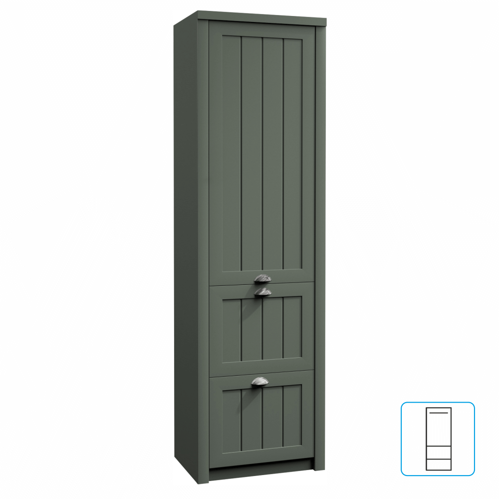 Vešiaková skriňa S1D2S, zelená, PROVANCE - Image 4
