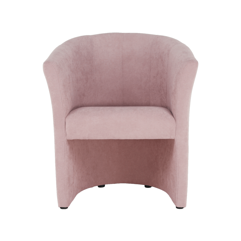 Klubové kreslo s taburetom, púdrová ružová, ROSE - Image 6