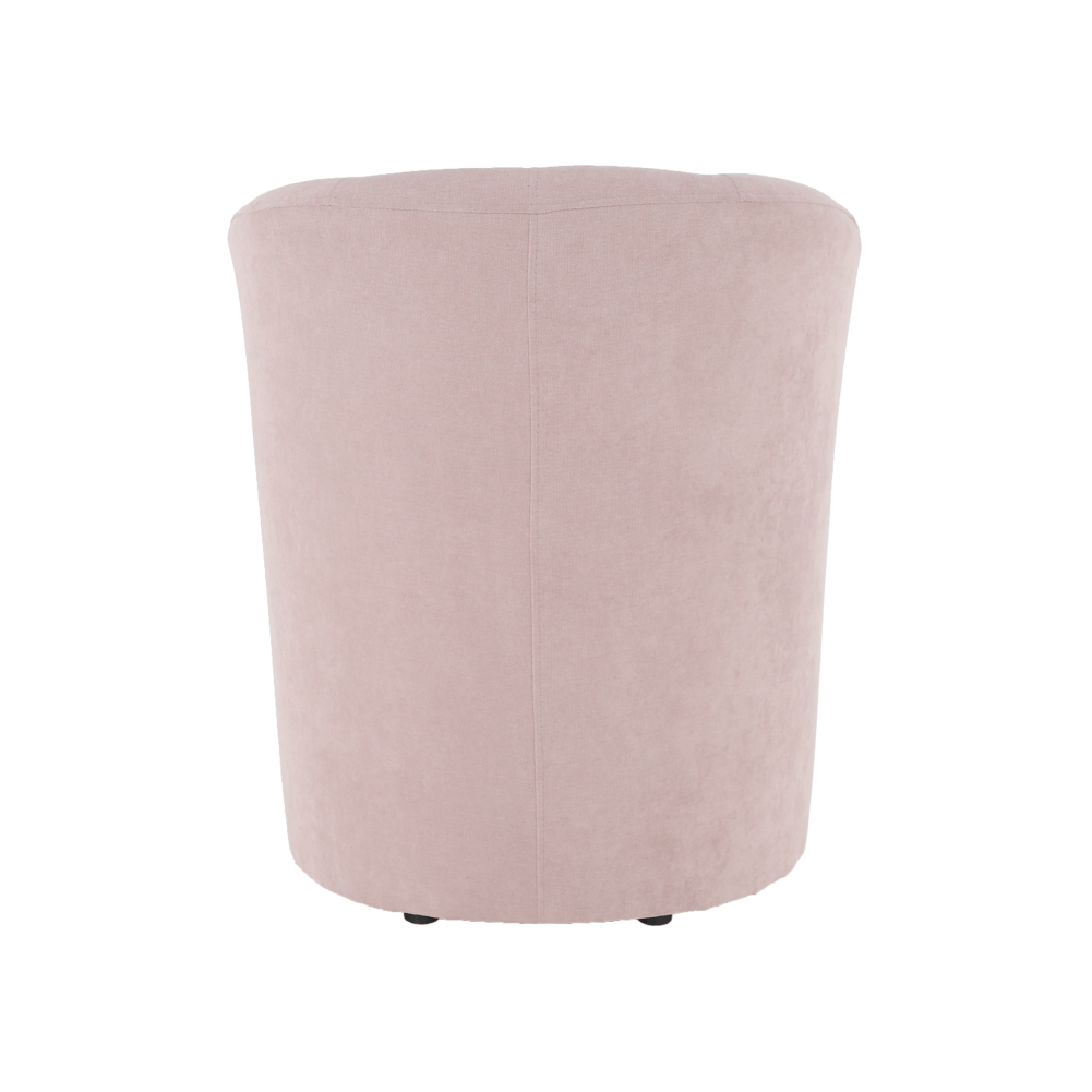 Klubové kreslo s taburetom, púdrová ružová, ROSE - Image 11