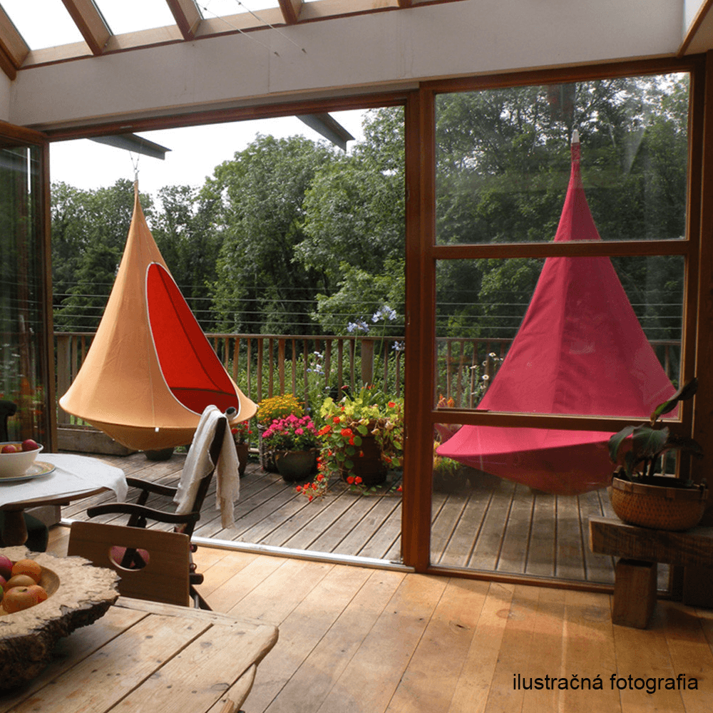Závesné hojdacie kreslo, svetlosivá, KLORIN NEW BIG SIZE CACOON HAMMOCK - Image 4