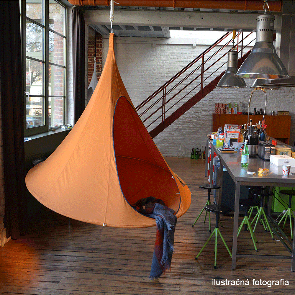 Závesné hojdacie kreslo, svetlosivá, KLORIN NEW BIG SIZE CACOON HAMMOCK - Image 8