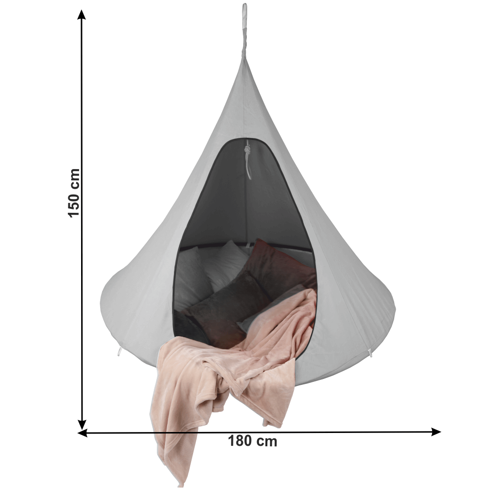 Závesné hojdacie kreslo, svetlosivá, KLORIN NEW BIG SIZE CACOON HAMMOCK - Image 15